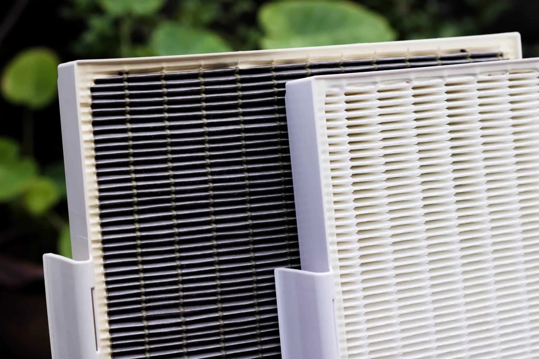 Dirty filter from a broken HVAC unit