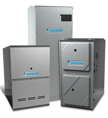 ClimaServ technician servicing Daikin heating system during winter tune-up